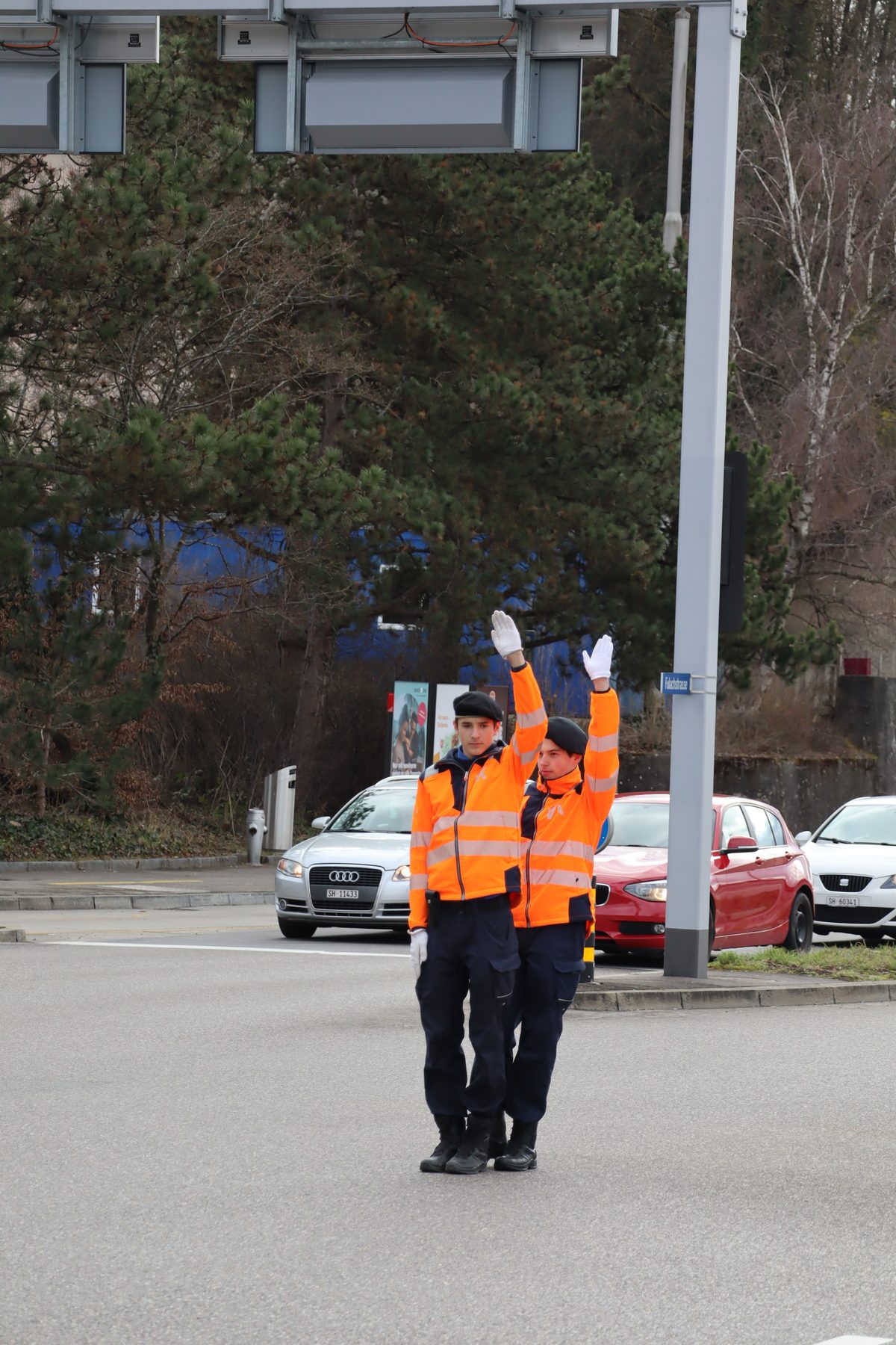 Praktische Verkehrsregelung beim Wiederholungskurs März 2026 – Aufnahme 2