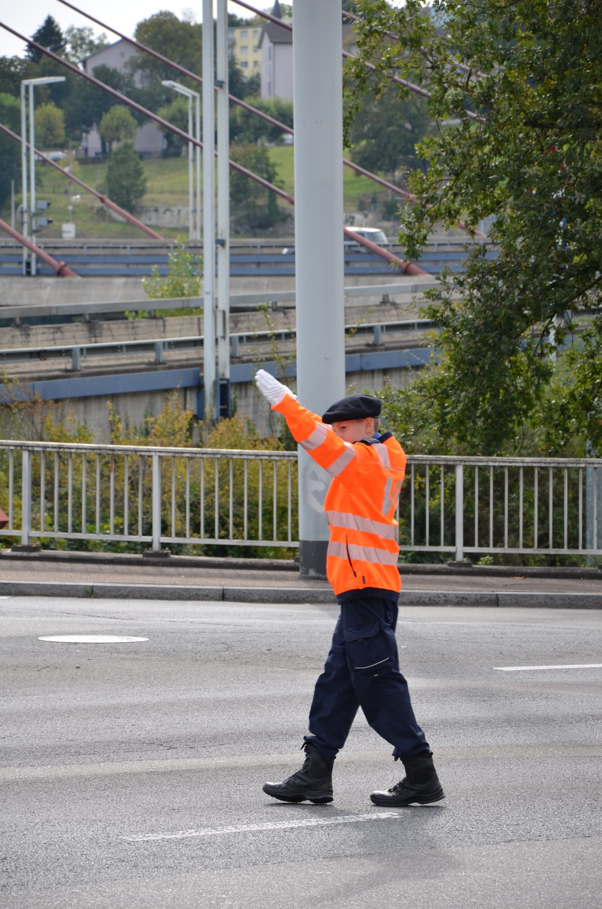 Verkehrsregelung beim Wiederholungskurs September 2024 – Aufnahme 2